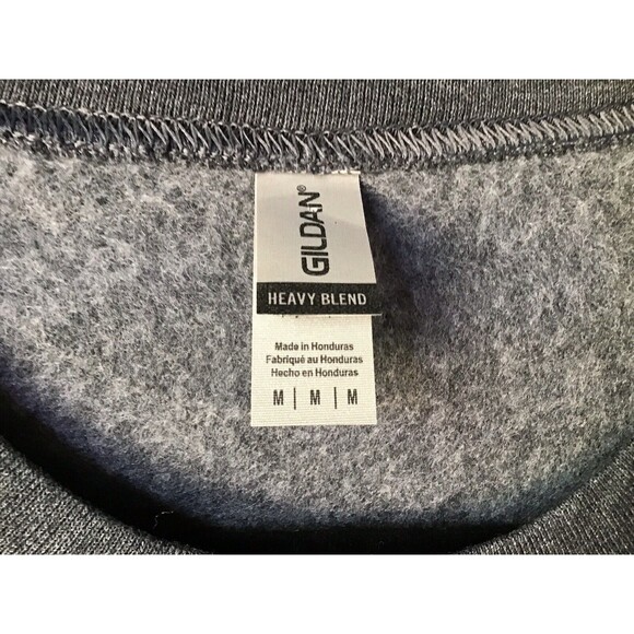 Gildan Sweatshirt Size M Gray Pit Bull Dog Graphic Heavy Blend Crew Neck Pitties - Picture 4 of 5